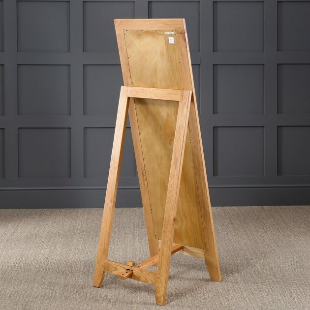 Home Decor Dressing Furniture Floor Full Length Rustic Solid Oak Mirror for Living Room Bedroom Dressing Mirror
