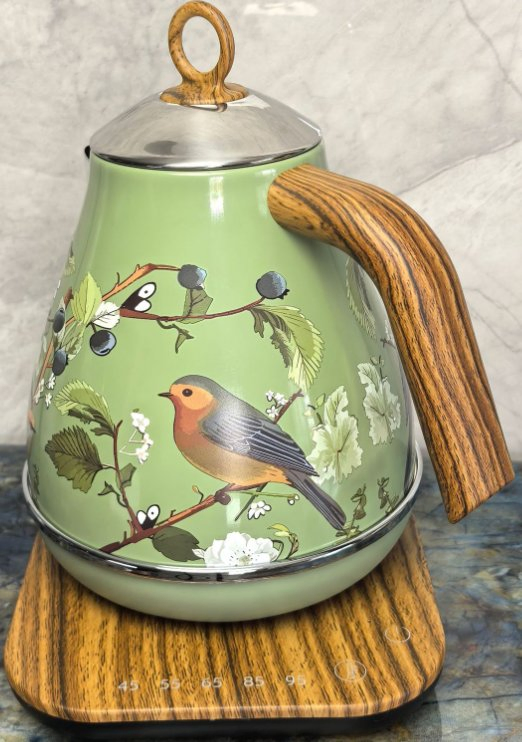 Retro Cordless Boil Dry Protection Stainless Steel Electric Kettle