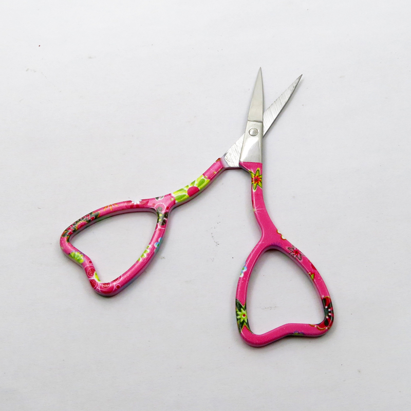 New Fashion Design Lovely Handle for Facial Eyebrow Hair Eyelash Trimming Beauty Scissors to Trimming