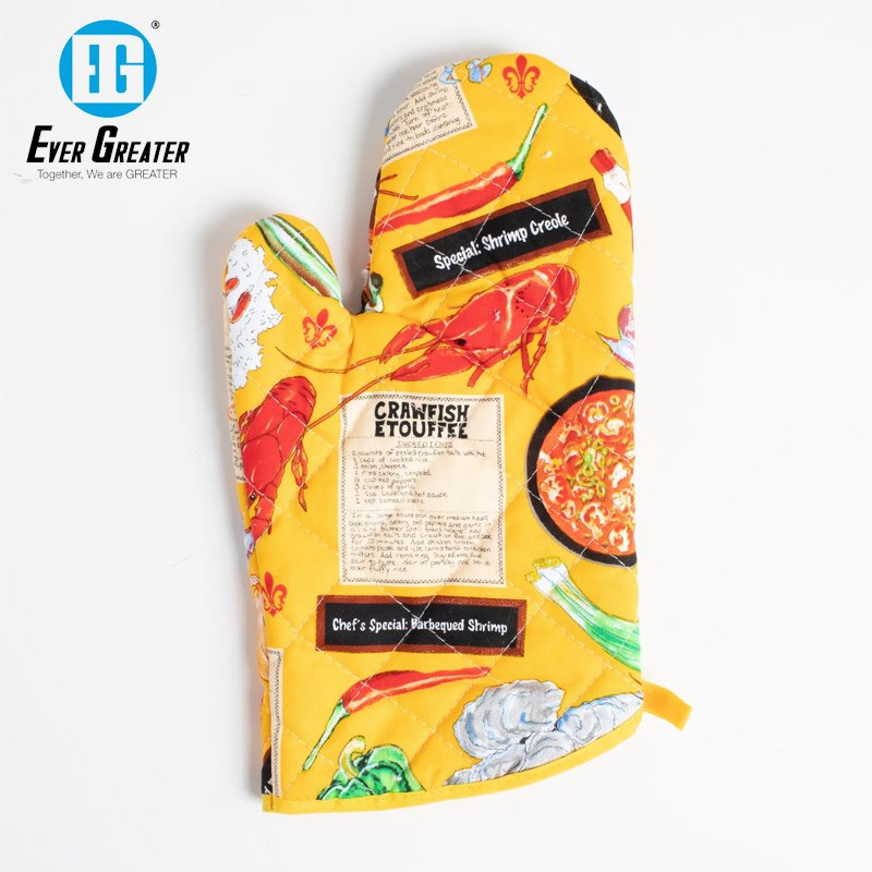 Custom Printed Cotton Oven Mitts High Quality Christmas Oven Mitt Set for Perfect Souvenir Gift