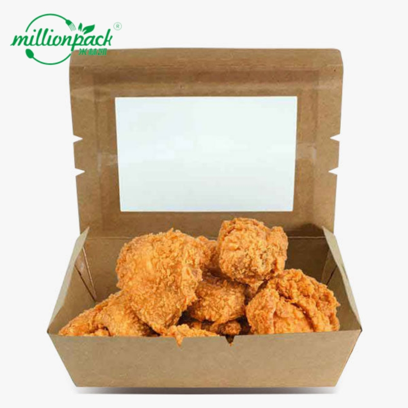 Sustainable Kraft Window Lunch Box for Catering and Delivery