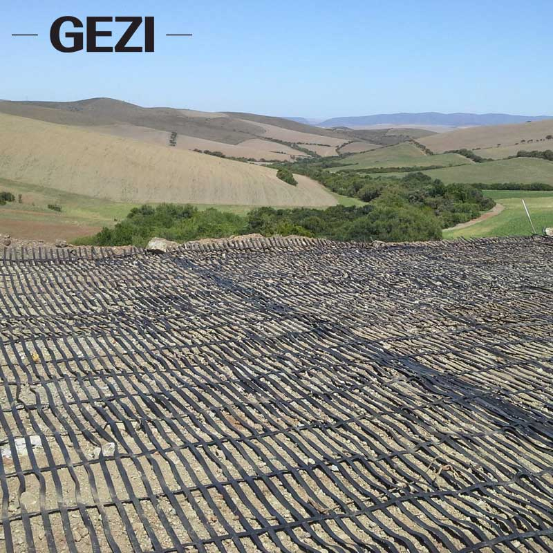 Poiyester Mining Civil Pet Winter Basalt Road Slope Driveway Gravel Asphalt Steel-Plastic Weld Biaxial Geogrid Polyester Resin