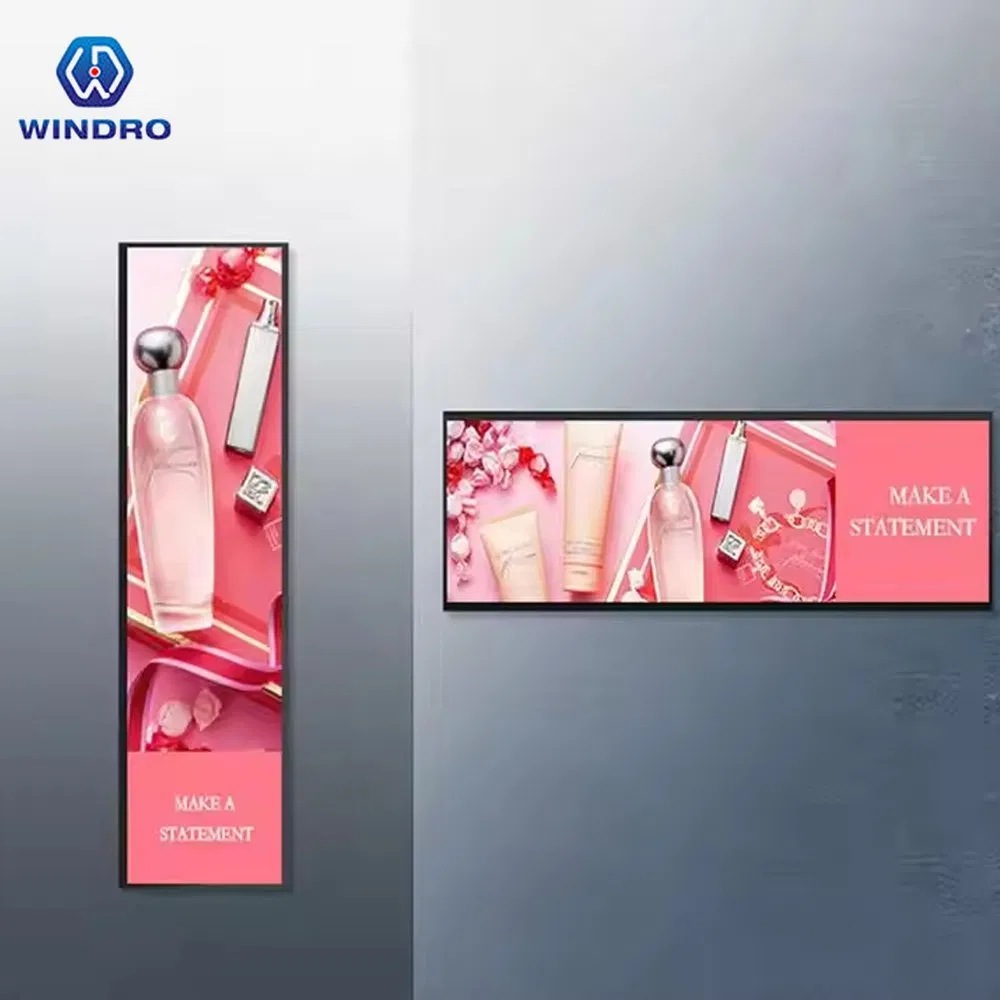 Широкий рекламный экран 37 дюймов, настенный, с HDMI