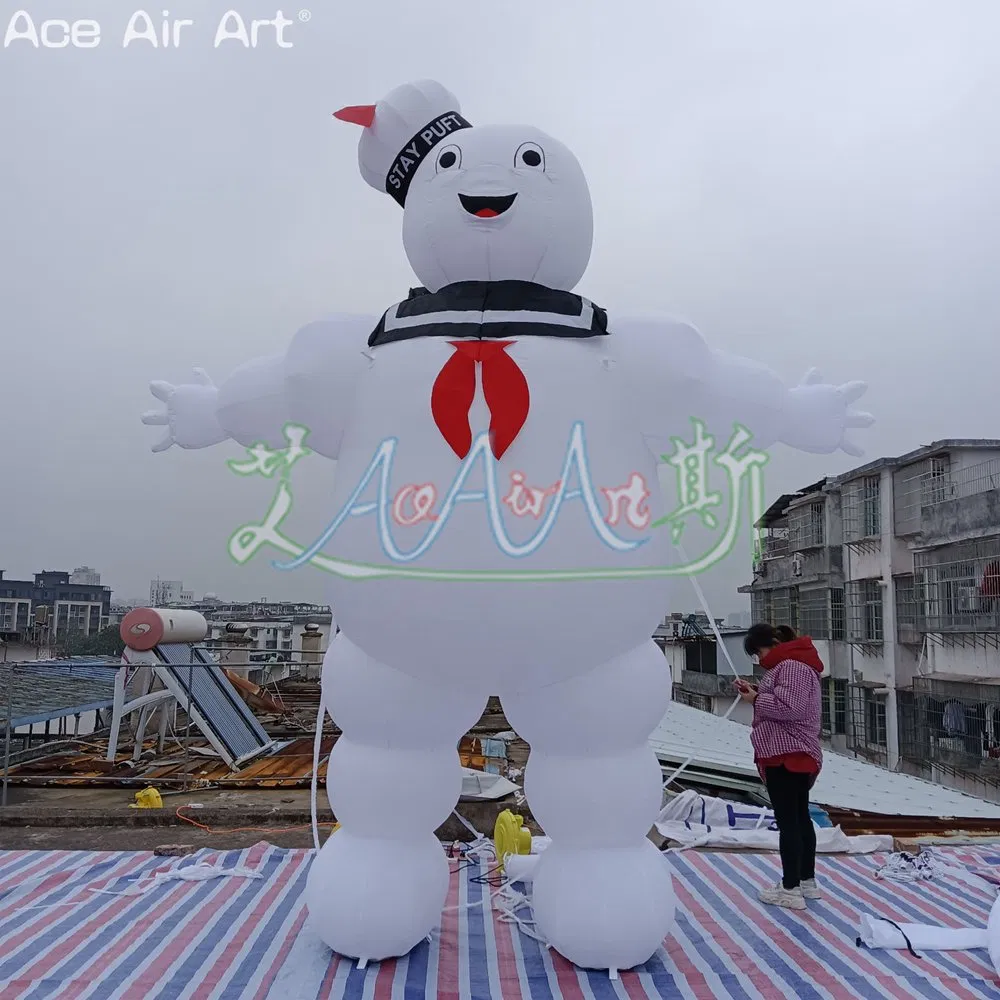 19FT H Inflatable Ghostbusters Pop up Marshmallow Man Cartoon for Outdoor Advertising or Event Decoration