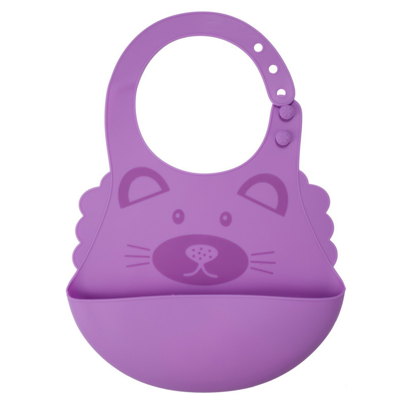 Good Quality Cartoon Baby Eating Leak-Proof Silicone Dental Bibs