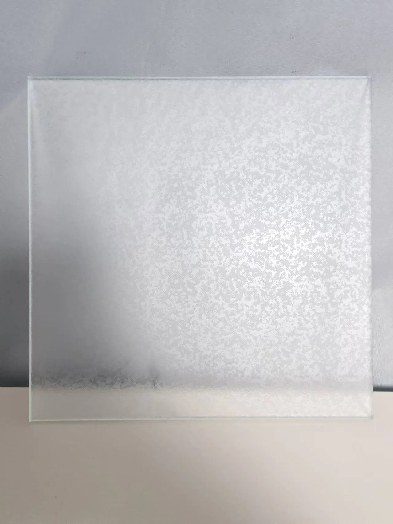 Modern Acid-Etched Glass Wall Cladding with Glossy Finish