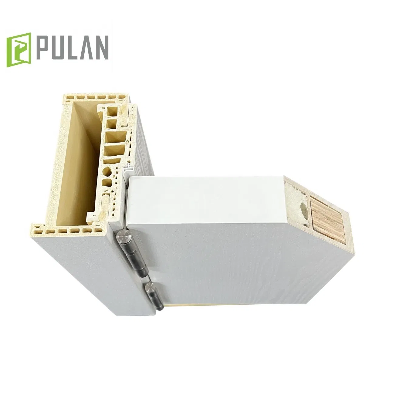 Interior Thermal Insulation Hot Press Formed Soundproof, Waterproof and Safe PVC Finishing Wood Plastic Composite Flush Doors for Cold Regions