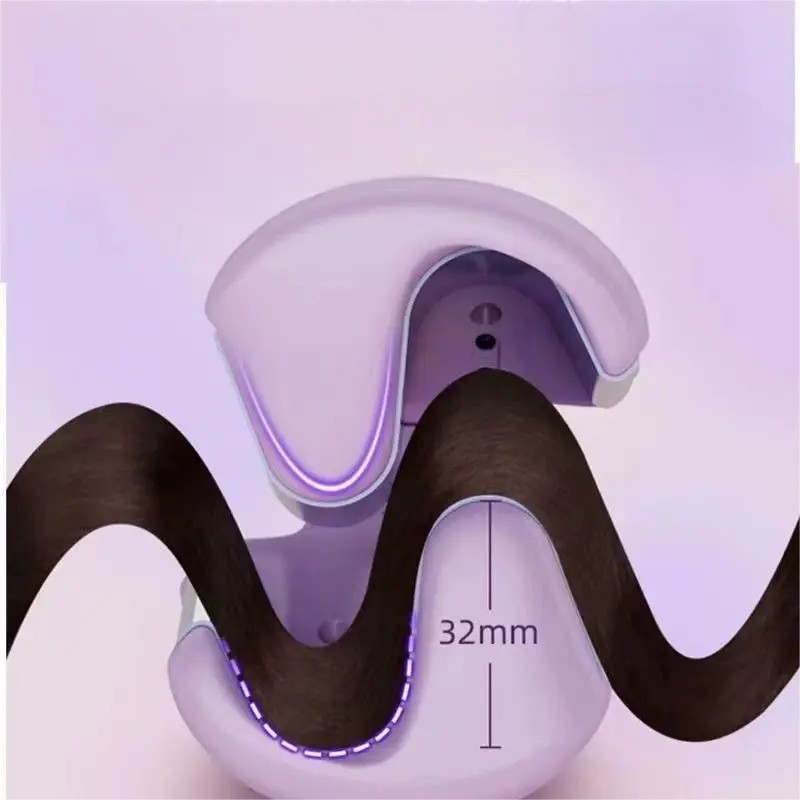 32mm Ionic Deep Hair Waver Styling Tool Gentle Heat French Egg Roll Curling Iron for Soft Waves & Voluminous Curls