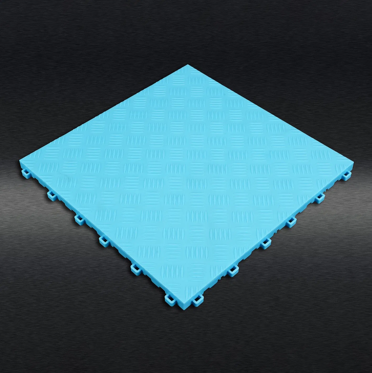 Ags Interlocking Floor Tile for Garage Diamond Pattern Floor Square Interlocking Floor Mat Easy to Install Flooring for Workshops Gyms Basements