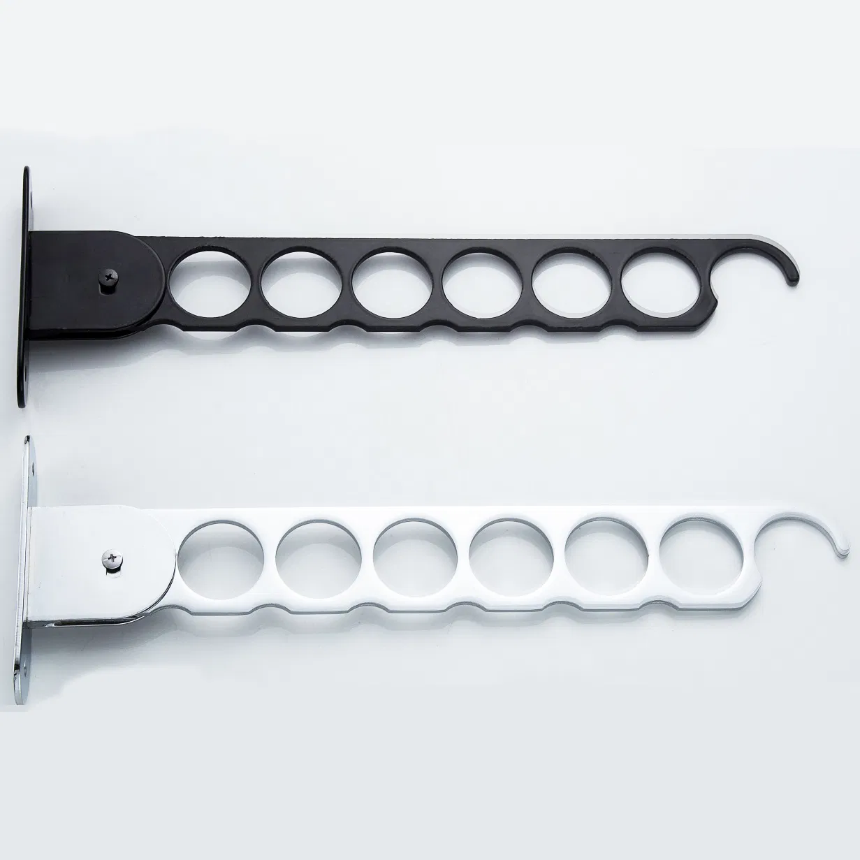 Multifunctional Homeware Metal Black 6-Hole Folding Coat Clothes Hangers