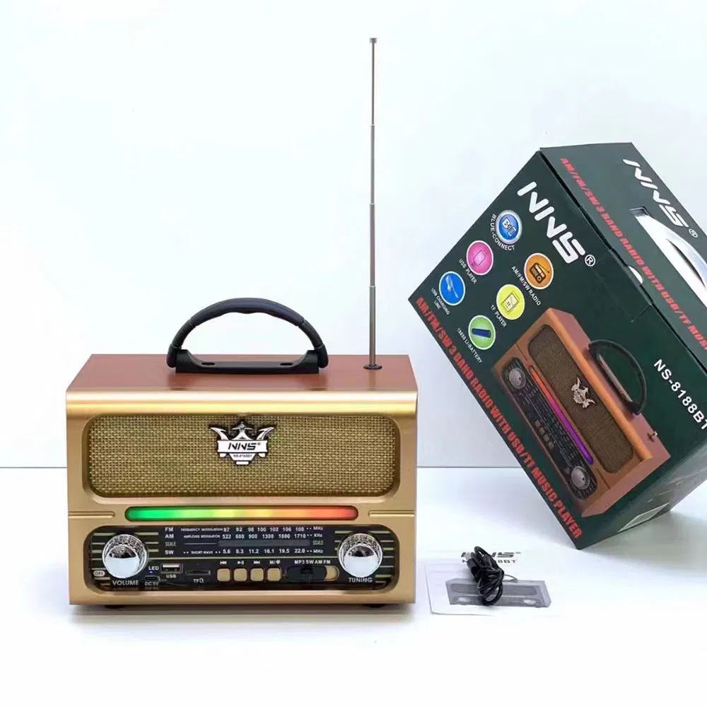 Ретро радио NS-8188BT с Bluetooth и RGB-подсветкой