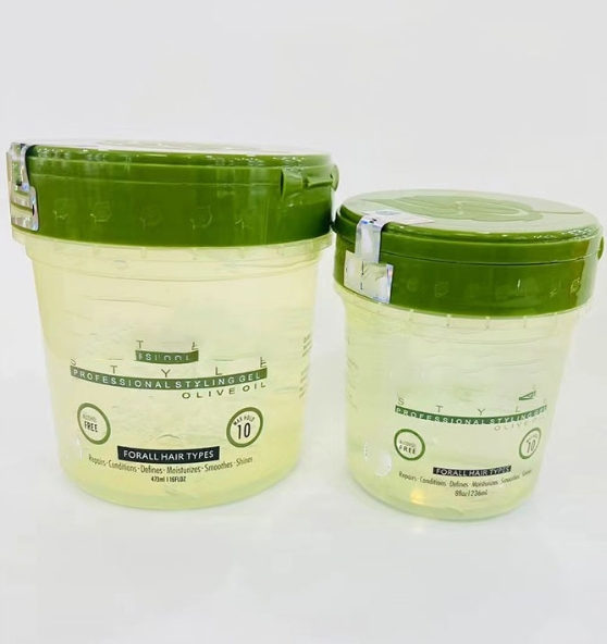 Hair Styling Waxes and Free Styling Gel with Olive Oil for Women Braiding Curly Gel Strong Hold Lock N Twist Slick Hair