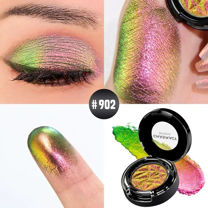 Wholesale Multichrome Eyeshadow High Pigment Duochrome Makeup Single Eye Shadow Glitter