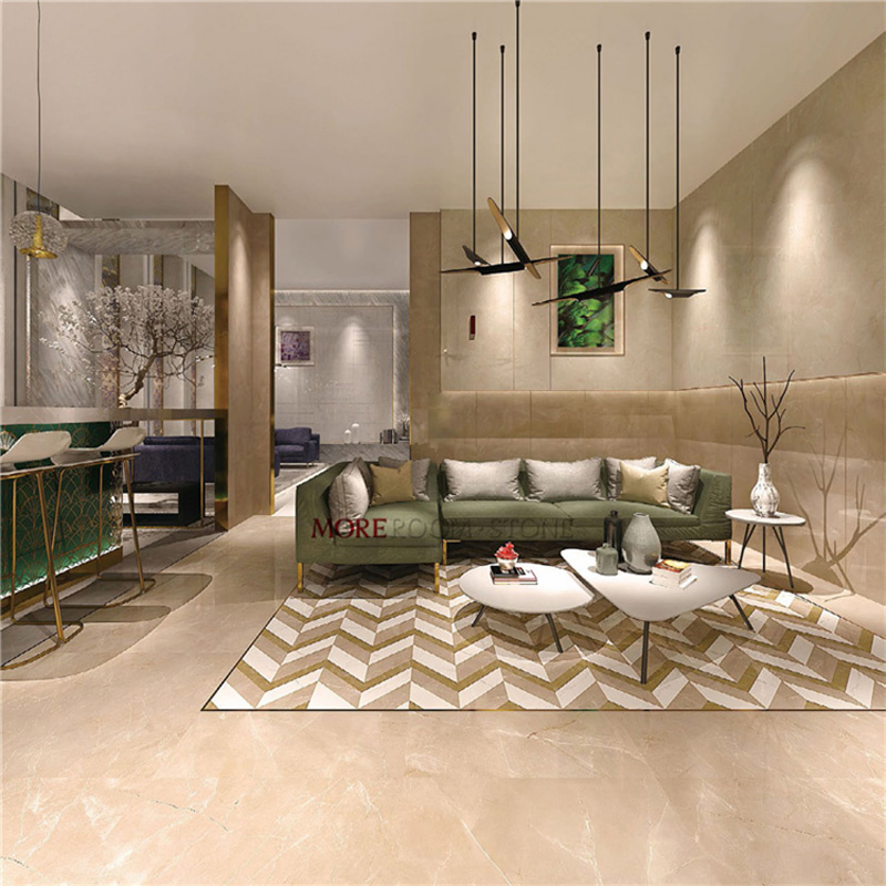 Noble Grey Pietra Brown Marble Look Porcelain Tiles for Bathroom