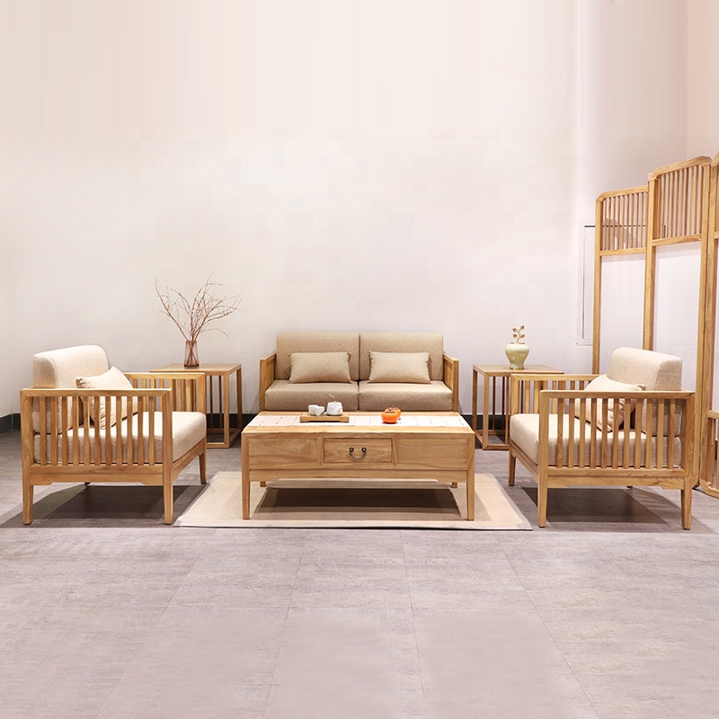 Мебель для гостиной китайский стиль массив дерева диван стол стулья 6 предметов