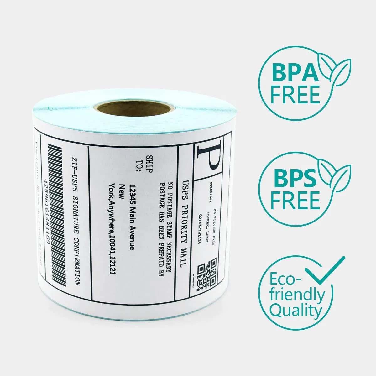 High Quality Customize Fanfold Self Adhesive Thermal Label for Barcode 4X6 Address Shipping Label