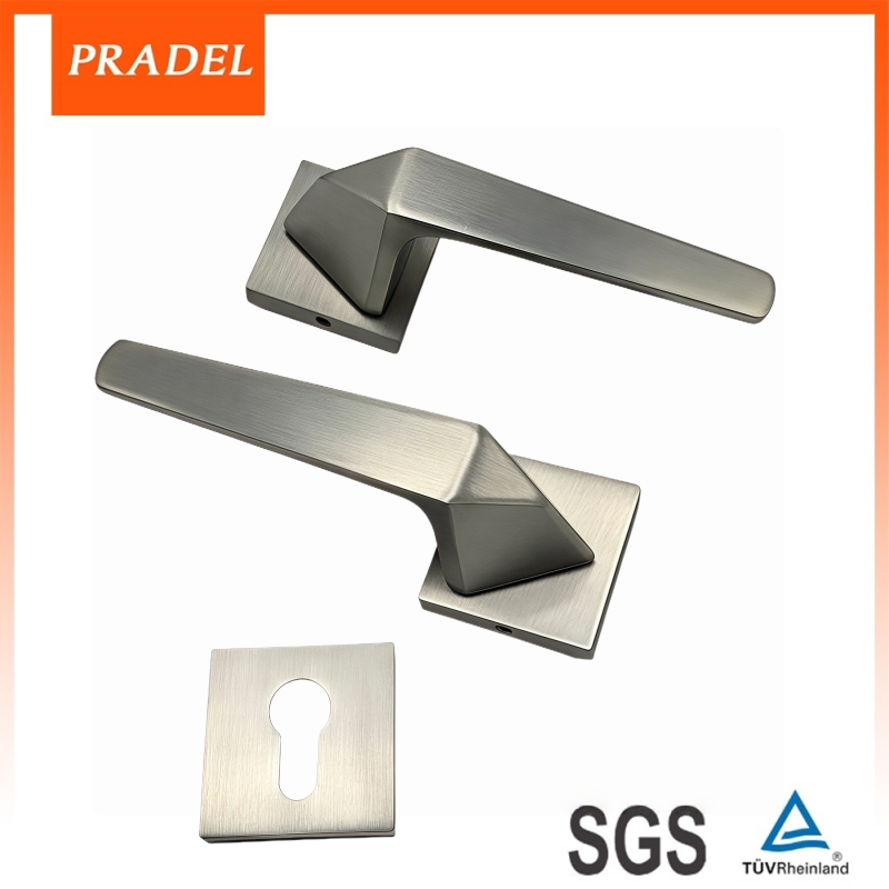 Modern Safety Wooden Black Lever Door Handles Door Handle Interior Lock