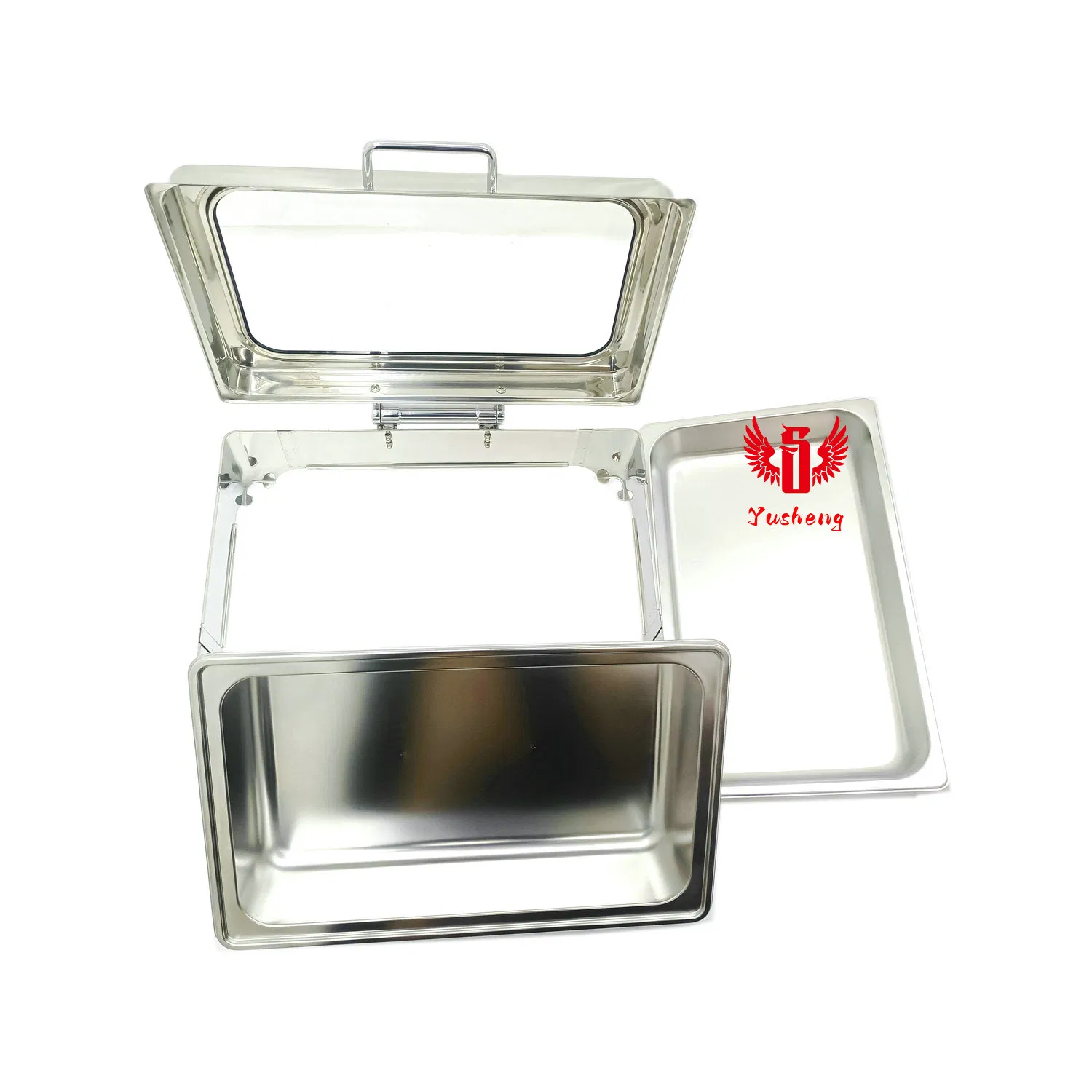 Single Grid Short Stand Hydraulic Rectangle Stainless Steel Chafing Dish China Factory