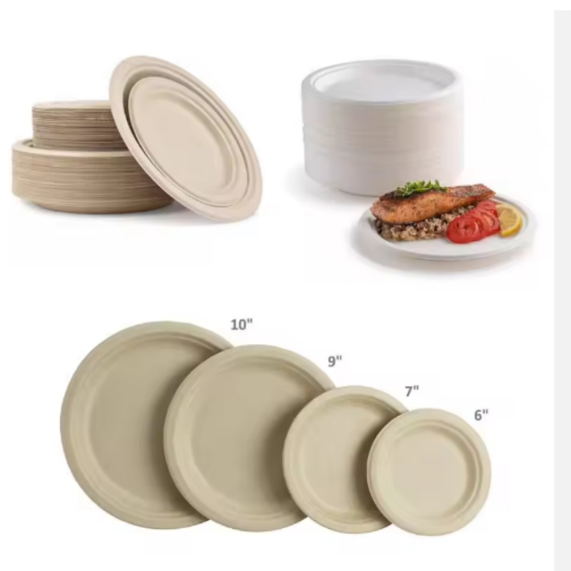 Christmas Disposable Tableware Biodegradable Birthday Dinnerware Set Salad Plate