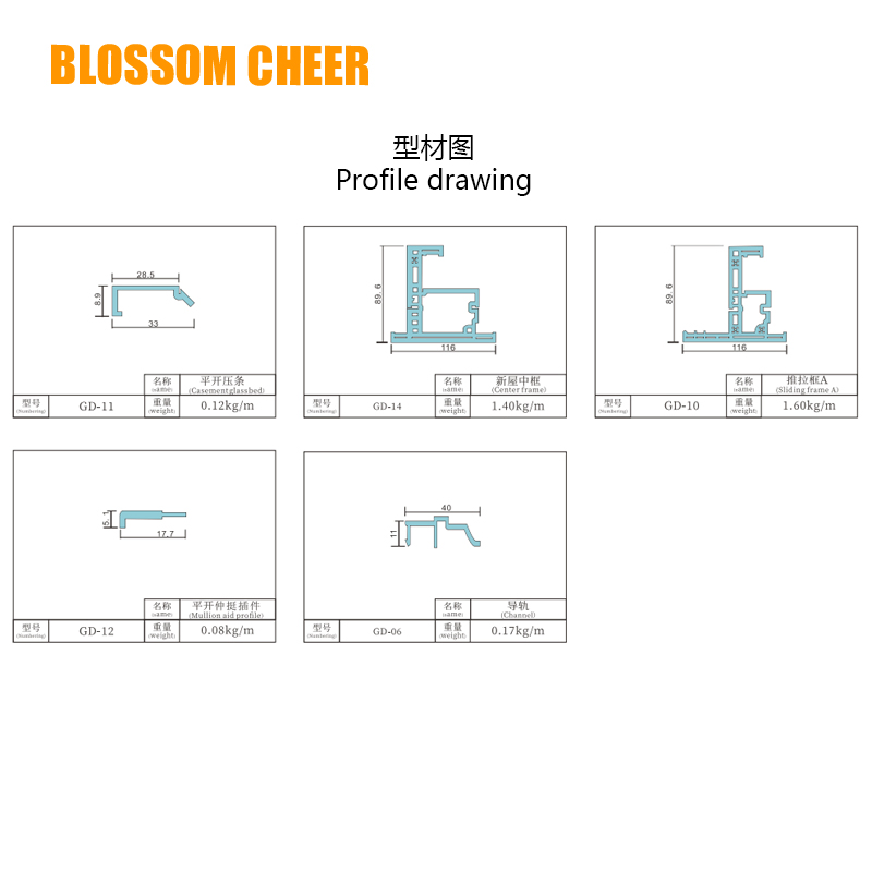 Plastic Steel White Window Inner Steel Lining Low E Glass