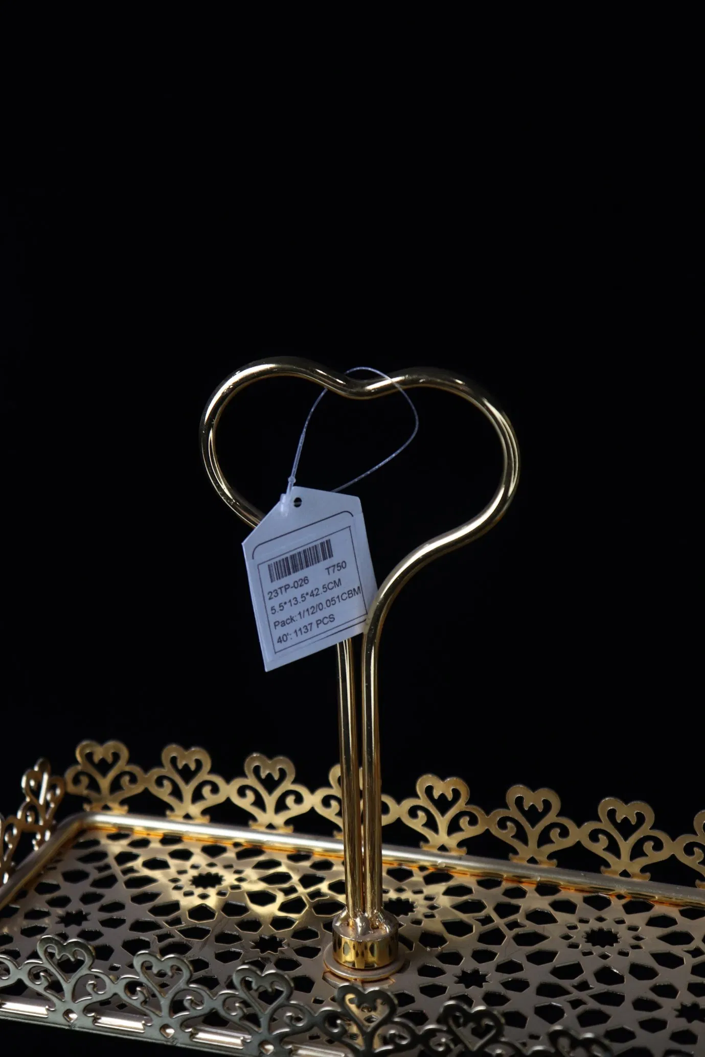 Small Size Double Layered Cake Gold-Plated Iron Standard Decoration Pentagram Plate Afternoon Tea Cake Stand
