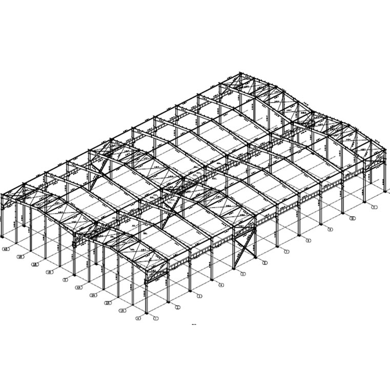 Light Metal Steel Structure Warehouse/Workshop/Building with Design Drawing