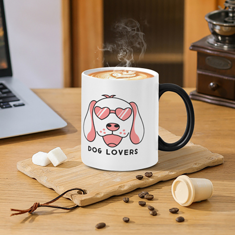 11oz Frosted Color Changing Ceramic Cup Logo Cup Water Cup Heat Transfer