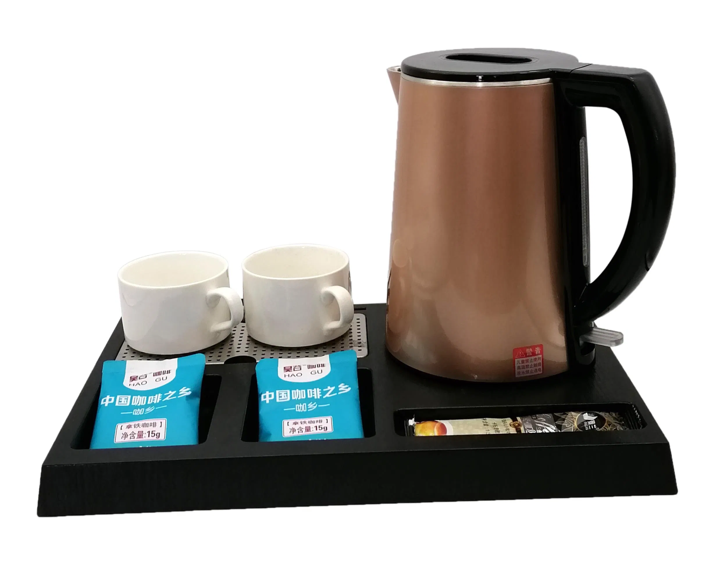 Shenone Wholesale New Hotel Electric Kettle with Tray Set