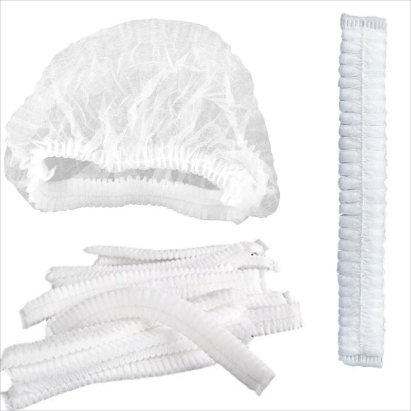 10GSM Disposable Head Cover Double Elastic Mob Cap for Food Industrial