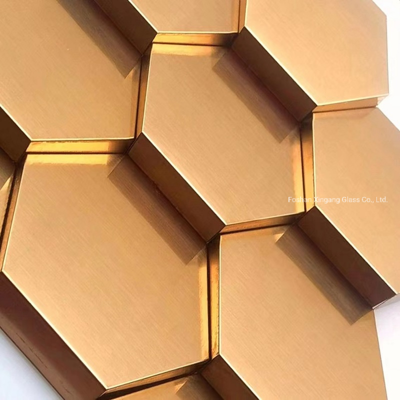 Hexagon Stainless Steel Mosaic Panels Metal Mosaic Tiles for Wall Decoration