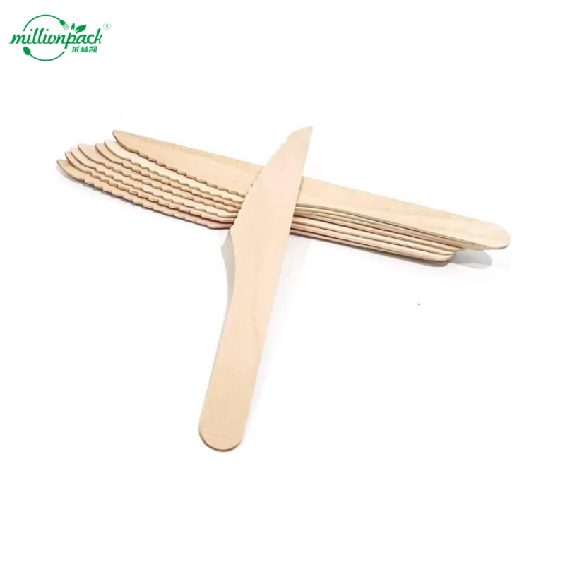 Splinter-Free Safe Wooden Knife for Children School Lunches and Family Use