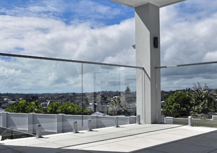 Simple Design for Iron Stairs Railing 316 Steel Outdoor Glass Railing