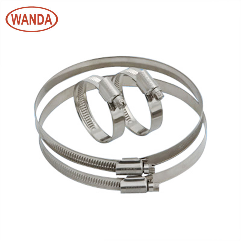 Factory Wholesale Various Sizes Heavy Duty German Type 201 All Stainless Steel Material Hose Clamp
