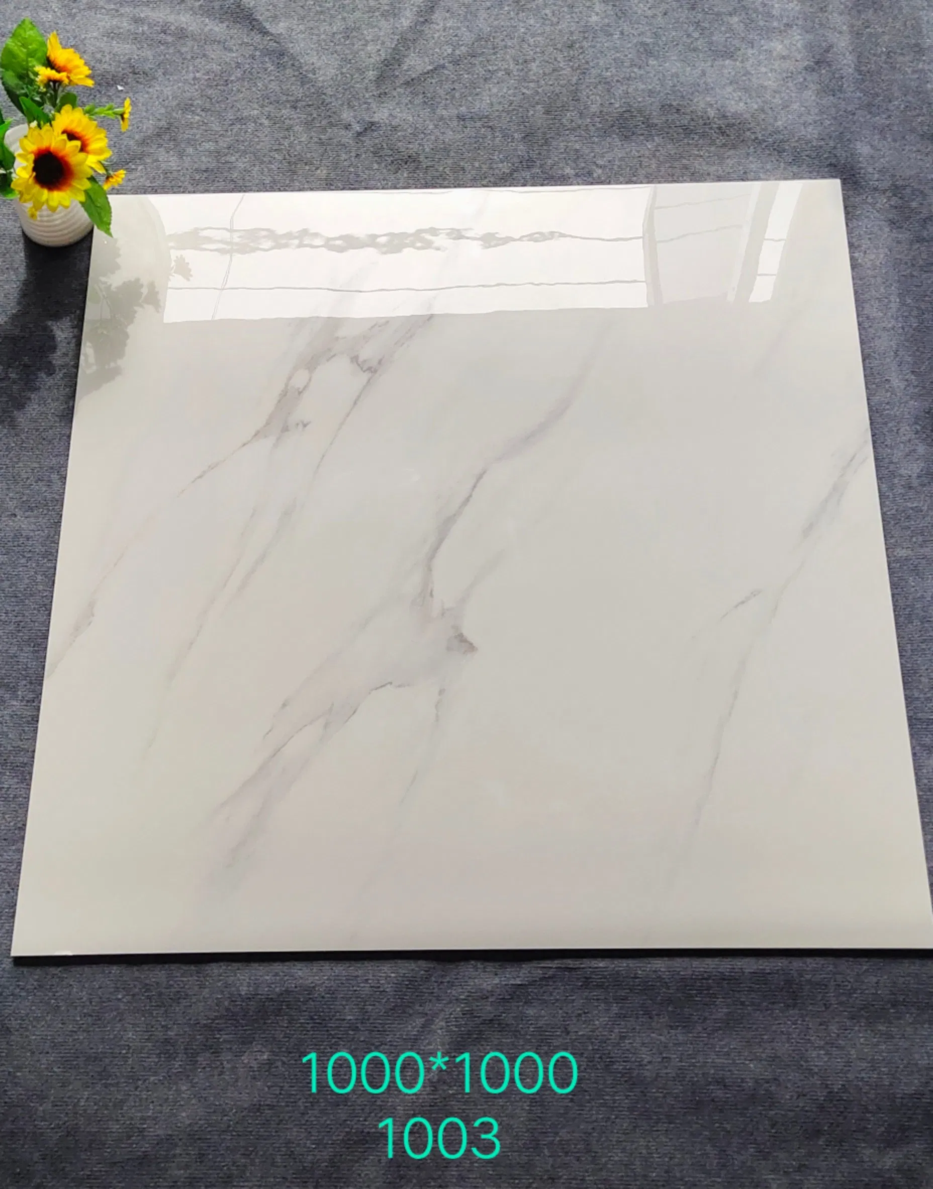 Stock 1000*1000mm Hot Sell Design Bathroom Glazed Vitrified Marble Ceramic Polished Porcelain Floor Tile