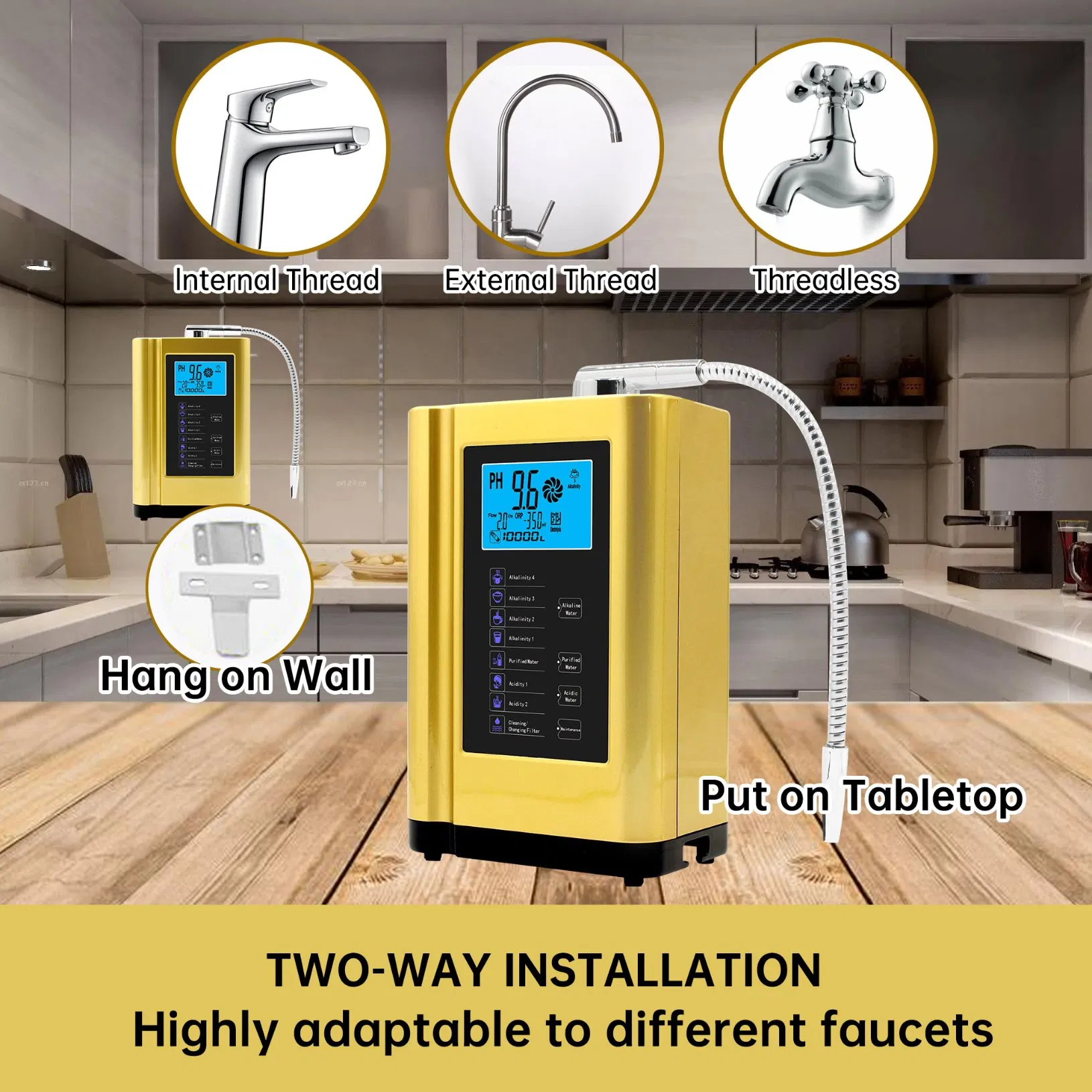 Water Machine 7 Plate pH Antioxidant Alkaline Water Ionizer Alkaline Water Machine