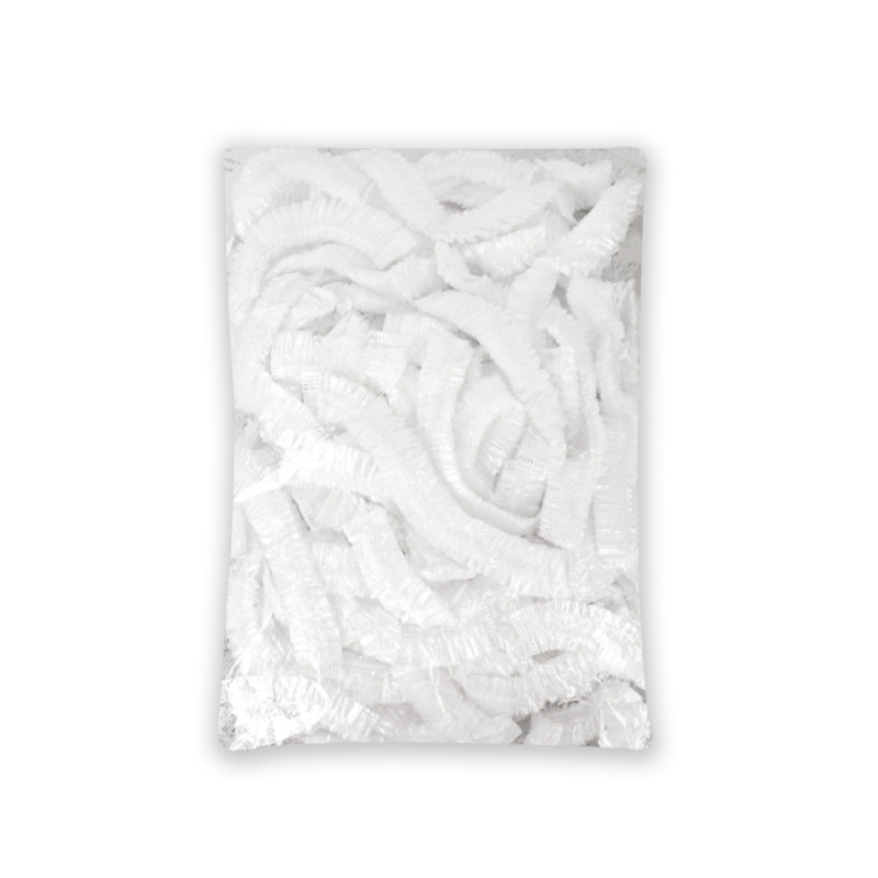 Wholesale Customized White Simple Disposable Hotel Bath Cover PE Shower Cap