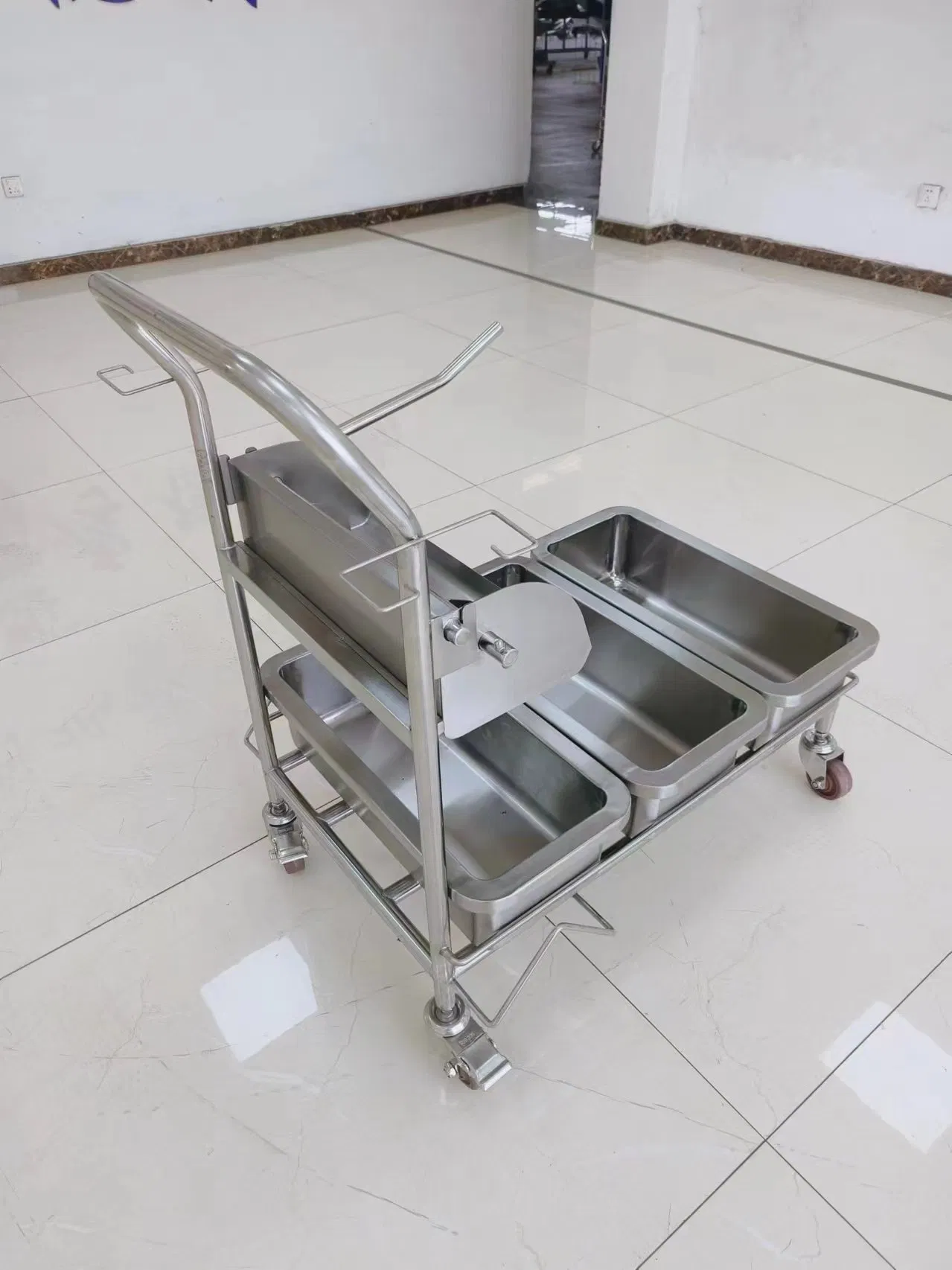Cleanroom Autoclavable 2 Buckets Trolley