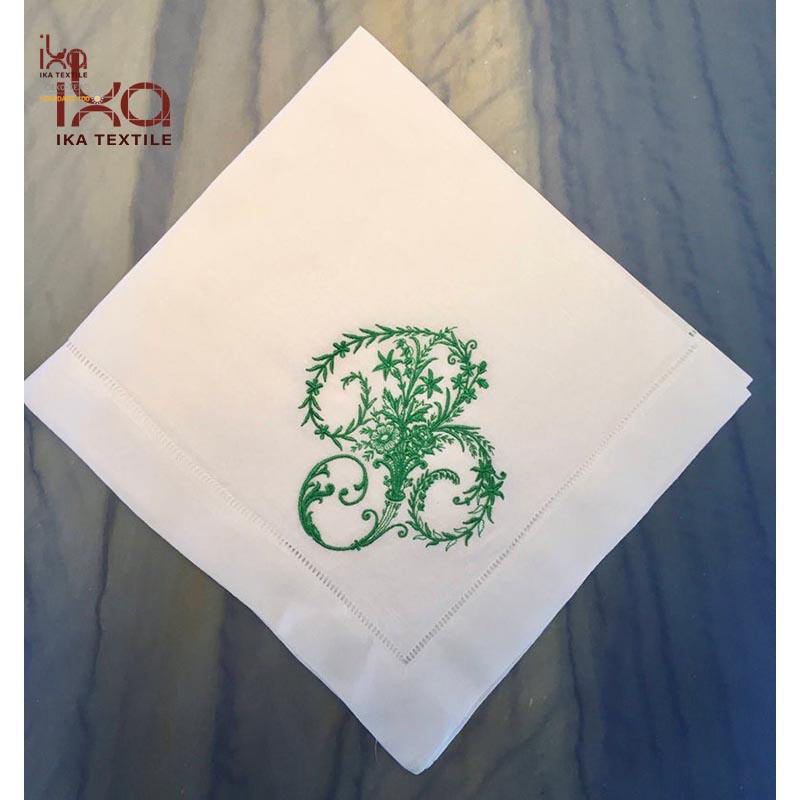 Wholesale Home Decor Wedding Decoration Decorative Party White Lunch Dinner Printed Custom Color Embroidery Logo Natural Woven Linen Napkin