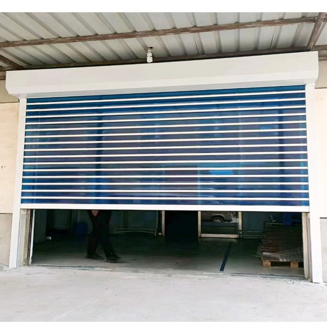 PVC Perspective Rolling Shutter Door, AC/DC Motor, Automatic