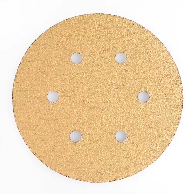 Шлифовальные диски на липучке 150мм, керамика, желтые