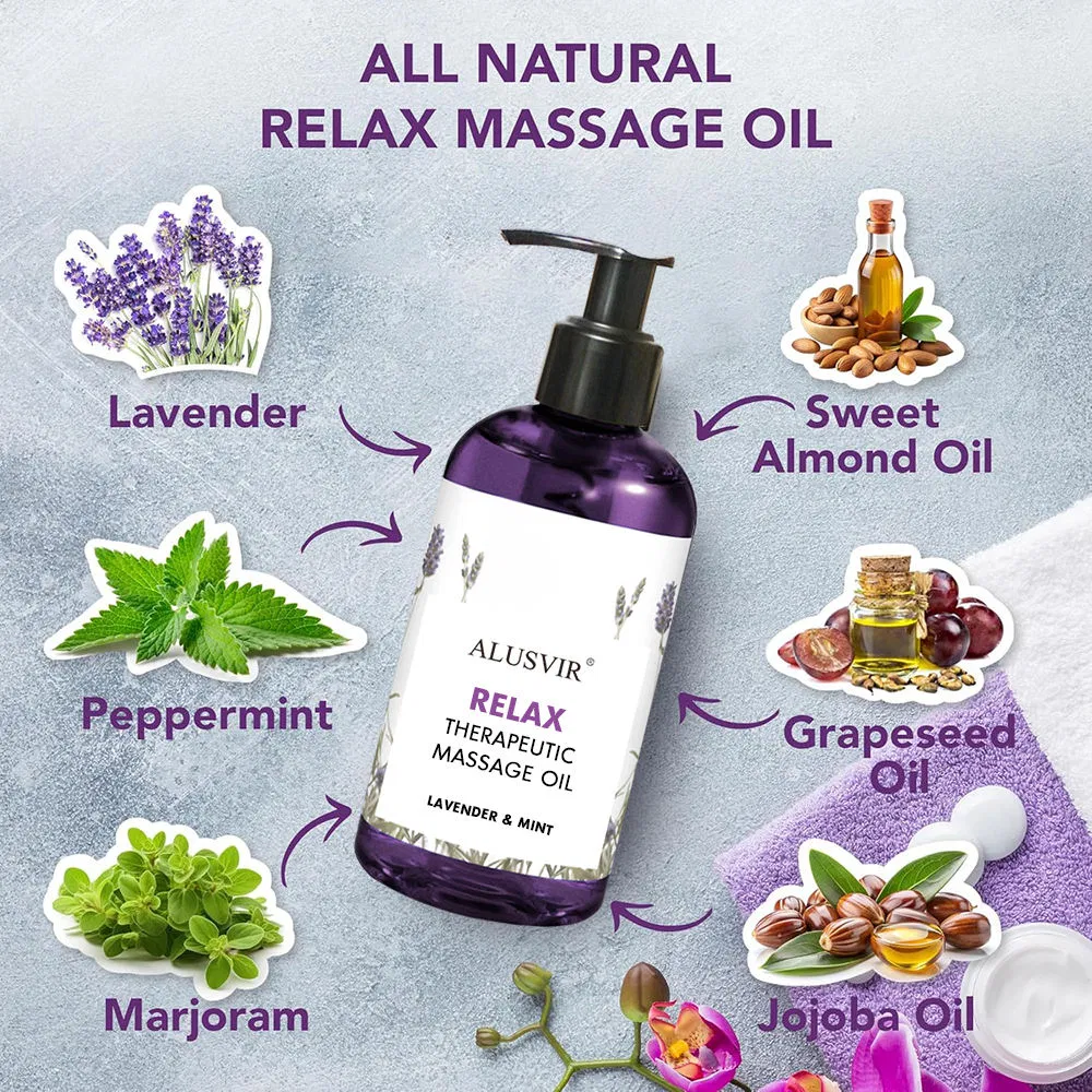 Organic Lavender Essential Oil Relax & Sleepy Time Aroma for Skin & Body Massage