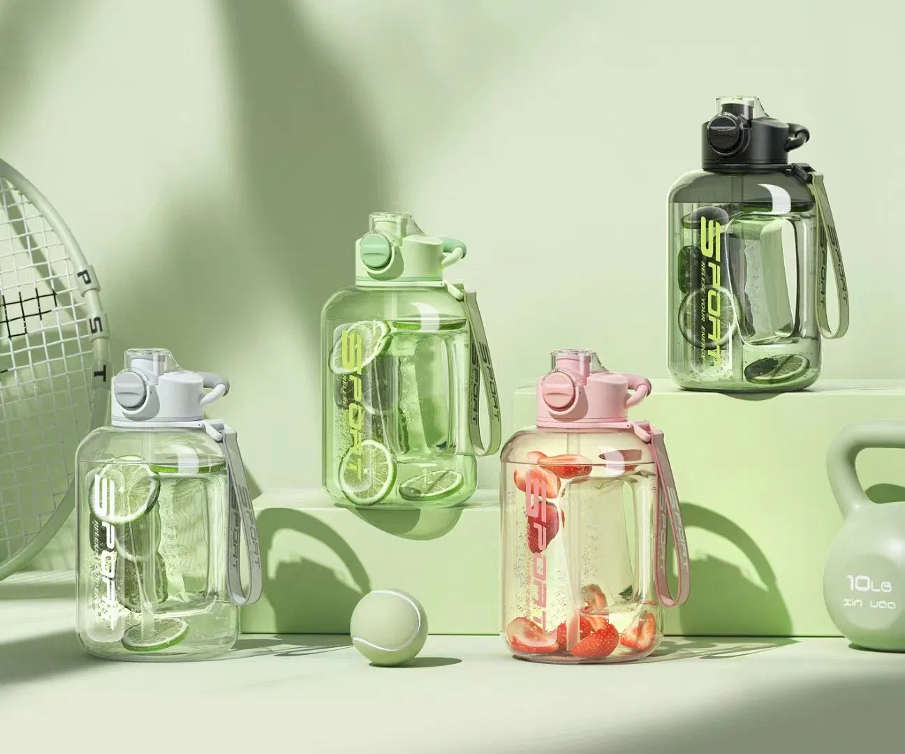 Спортивная бутылка для воды, 1 л, термостойкая