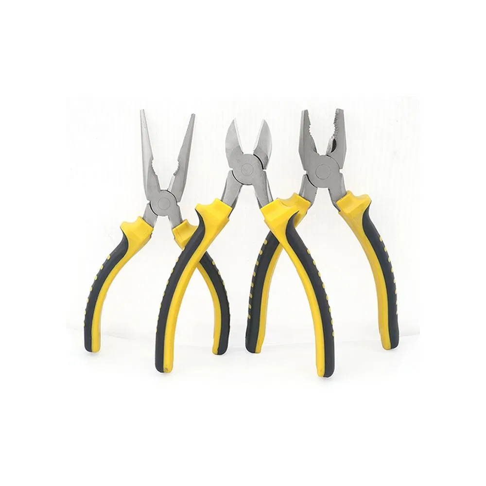 Hautine Combination Pliers with 2 Color Handle, American Type, Head Polished