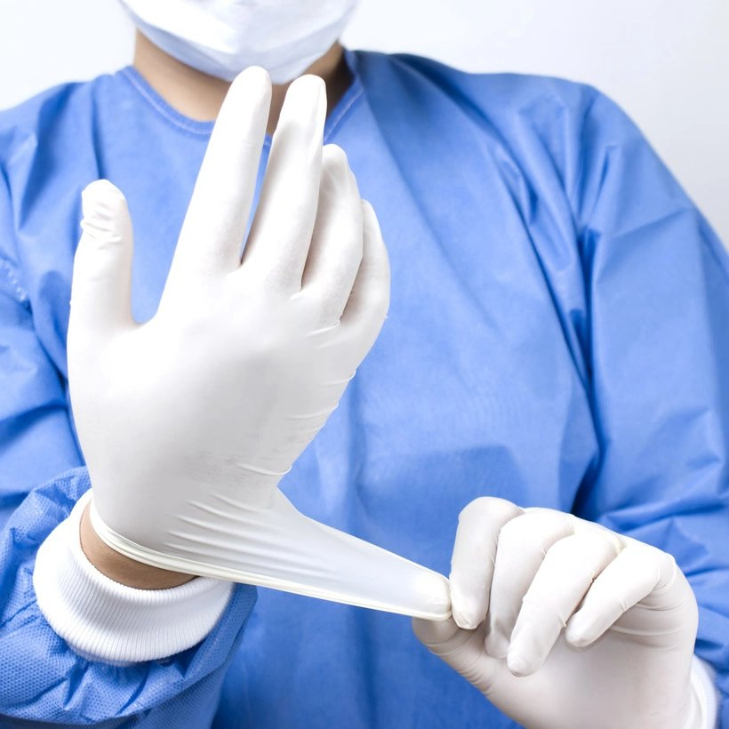 Disposable Medical Latex Gloves Powdered or Powder-Free Examination Gloves High Quality