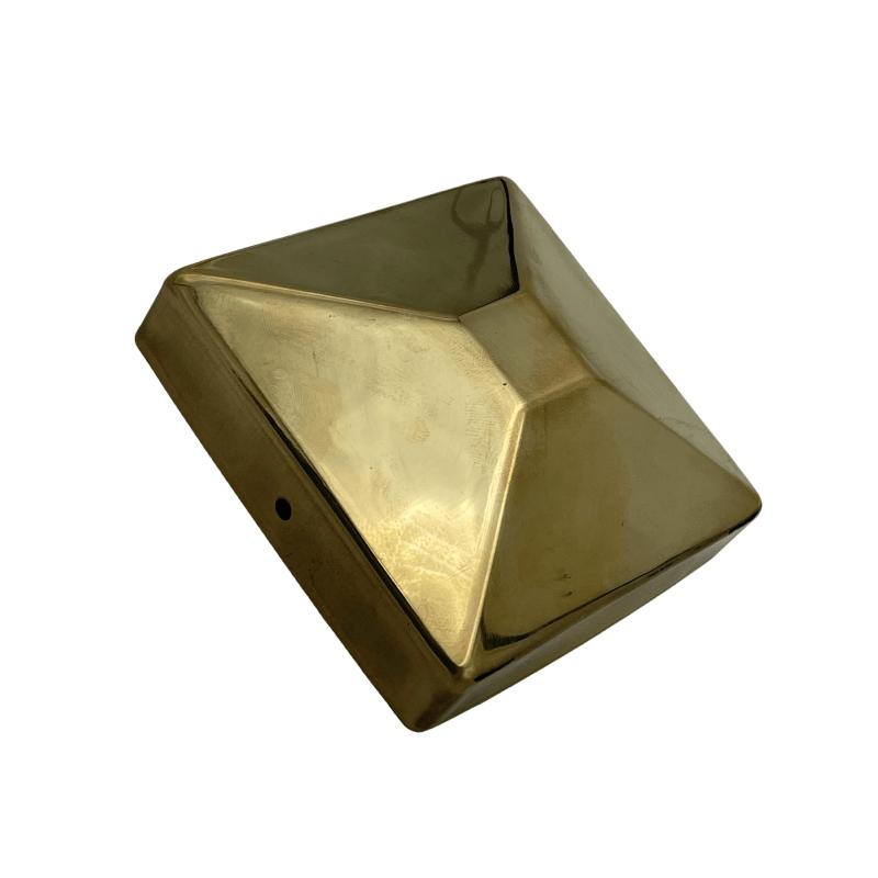 Factory Machined Wholesale Brass Square 4.5X4.5 Fence Post Cap End Caps