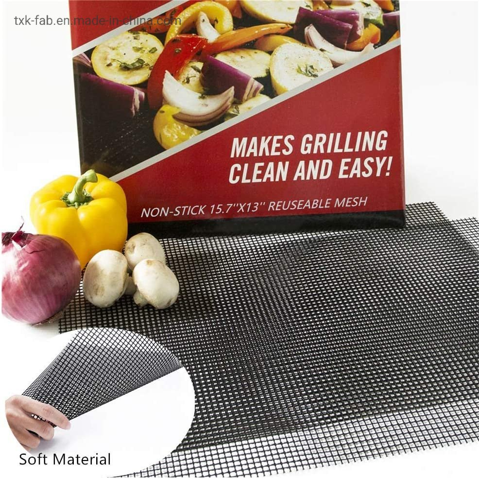 Food Grade High Temperature PTFE Fiberglass Fabric for BBQ Grill Baking Mesh Mat