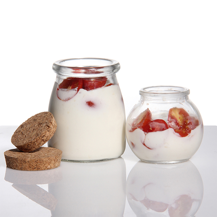 Cheap Price 3oz 7oz 10oz Clear Food Storage Bottle Glass Container with Cork and Spoon