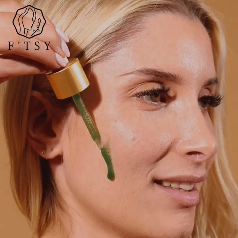 Private Label Vegan Healing Antioxidant Anti Redness Minty Green Smoothie Face Serum