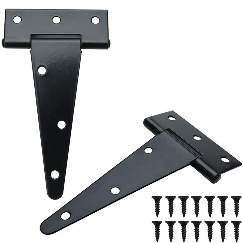 Heavy Duty Black Rustproof T-Strap Fence Gate Hinges for Barns