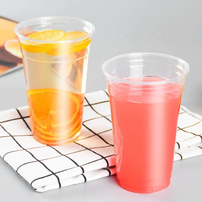 Одноразовые прозрачные чашки из PLA для сока и кофе